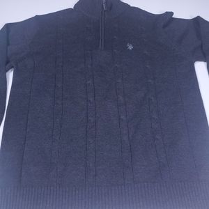 US Polo Association ZipUp Cardigan W/ Sherpa Collar